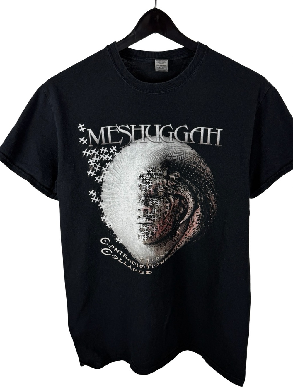 Mens Y2K Meshuggah Contradiction Collapse Rock Band Music Shirt Size M